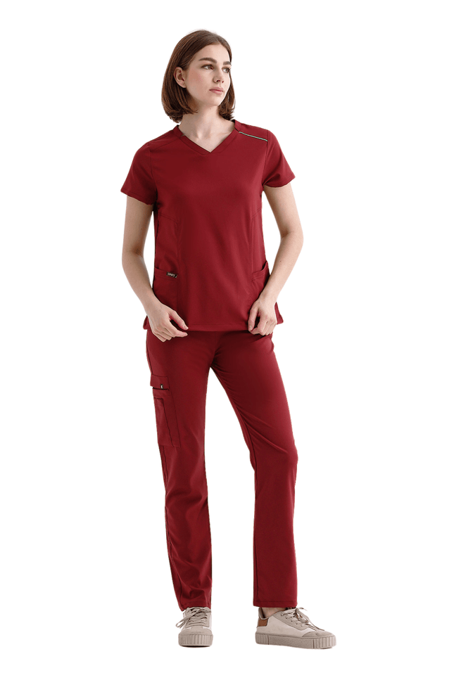 Comfy Master Victoria Kadın Medikal Üniforma Takım Bordo - UNIFORM MARKET , UNIFORM MARKET , uniformmarkt.com