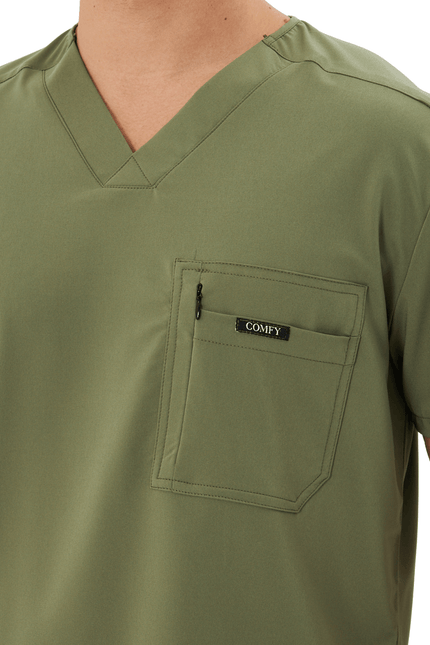 Comfy Master – Rebel Erkek V-Yaka Medikal Üniforma Takım Haki - UNIFORM MARKET , Comfy Master , uniformmarkt.com