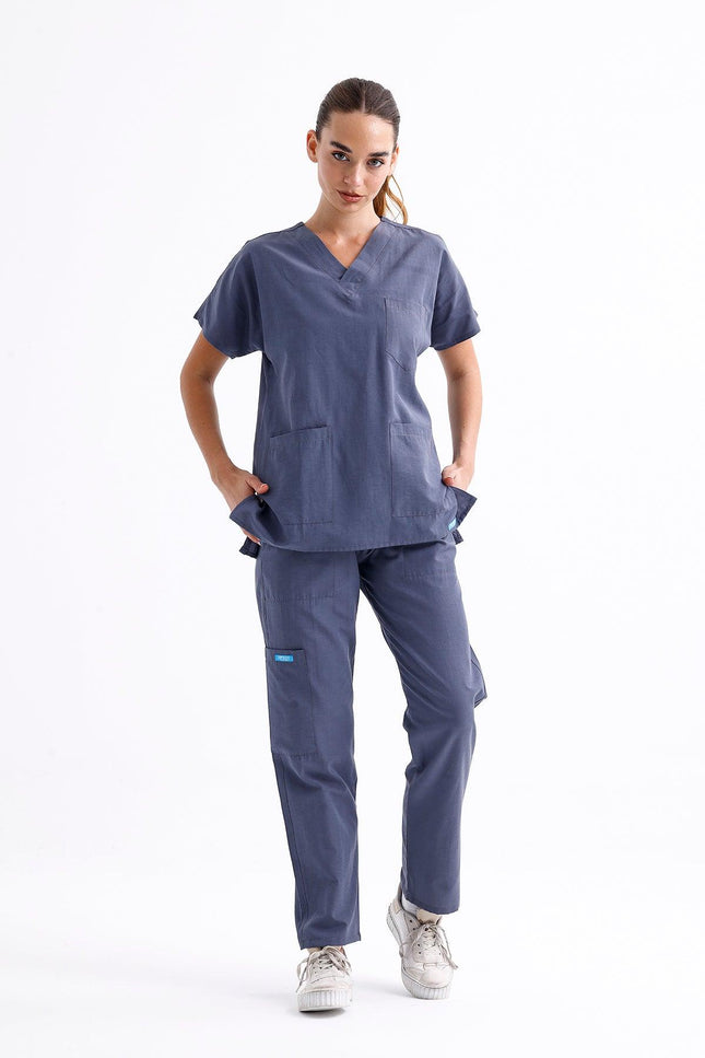 NOBBY – Unisex Basic Scrubs Takım Gri - UNIFORM MARKET , NOOBY , uniformmarkt.com