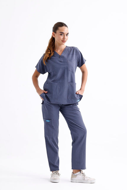 NOBBY – Unisex Basic Scrubs Takım Gri - UNIFORM MARKET , NOOBY , uniformmarkt.com