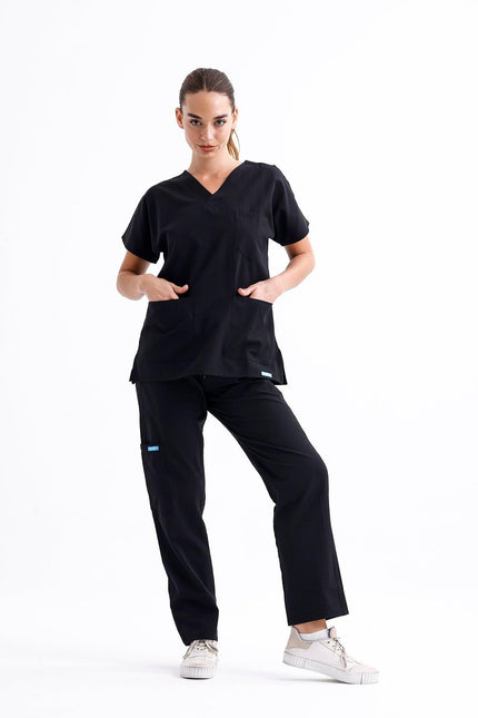 NOBBY – Unisex Basic Scrubs Takım Siyah - UNIFORM MARKET , Comfy Master , uniformmarkt.com