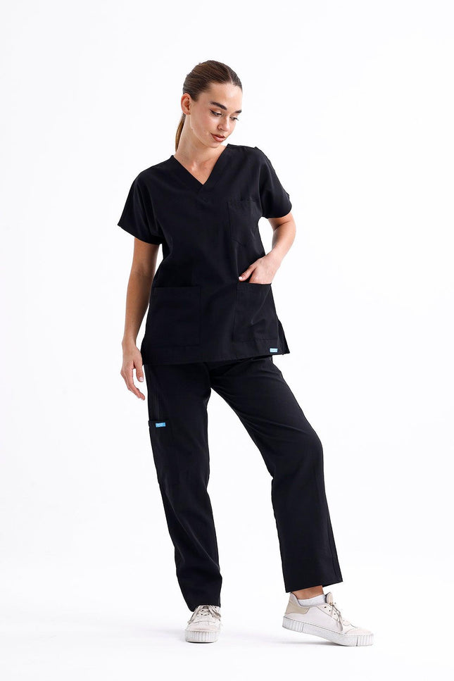 NOBBY – Unisex Basic Scrubs Takım Siyah - UNIFORM MARKET , Comfy Master , uniformmarkt.com