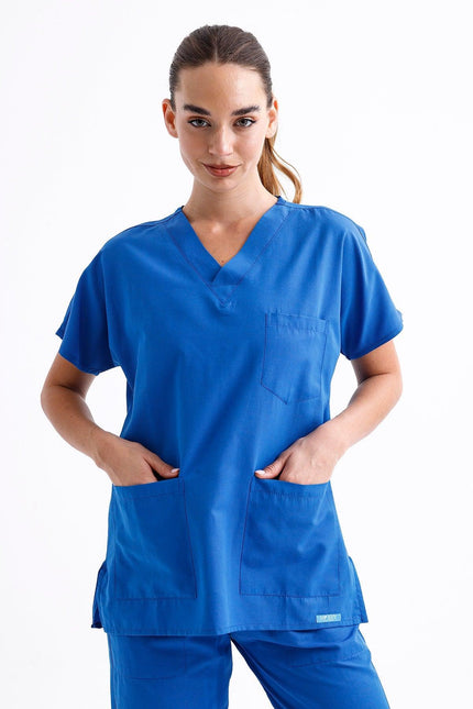 NOBBY – Unisex Basic Scrubs Takım Saks Mavi - UNIFORM MARKET , Comfy Master , uniformmarkt.com