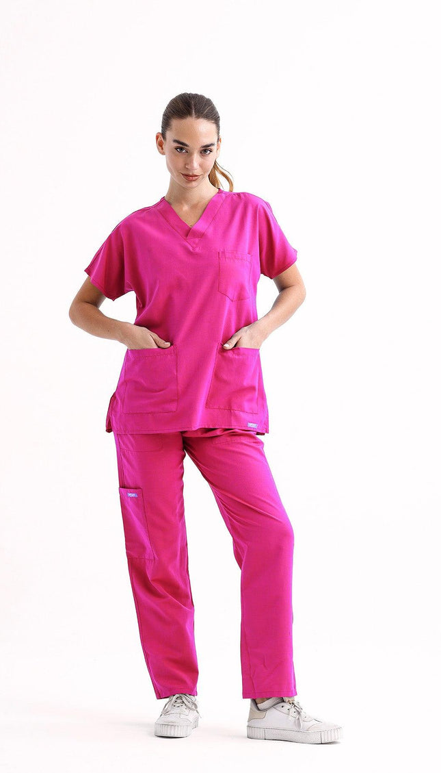 NOBBY – Unisex Basic Scrubs Takım Fuşya - UNIFORM MARKET , Comfy Master , uniformmarkt.com