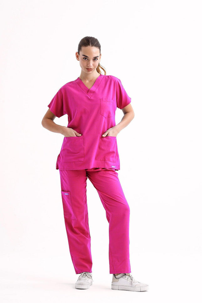 NOBBY – Unisex Basic Scrubs Takım Fuşya - UNIFORM MARKET , Comfy Master , uniformmarkt.com