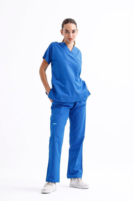 NOBBY – Unisex Basic Scrubs Takım Saks Mavi - UNIFORM MARKET , Comfy Master , uniformmarkt.com