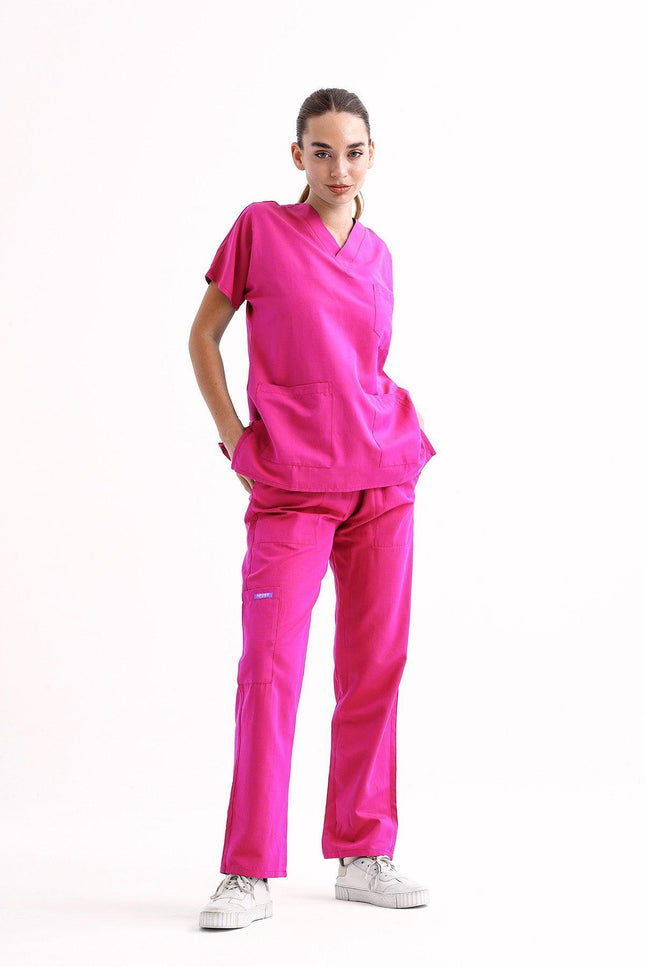 NOBBY – Unisex Basic Scrubs Takım Fuşya - UNIFORM MARKET , Comfy Master , uniformmarkt.com