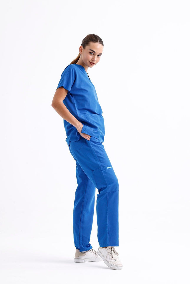 NOBBY – Unisex Basic Scrubs Takım Saks Mavi - UNIFORM MARKET , Comfy Master , uniformmarkt.com