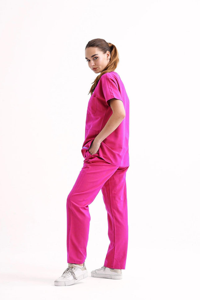 NOBBY – Unisex Basic Scrubs Takım Fuşya - UNIFORM MARKET , Comfy Master , uniformmarkt.com