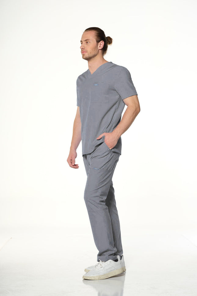 Comfy Master – Cosmo Gri Erkek Tek Kargo Pantolon Medikal Üniforma - UNIFORM MARKET , Comfy Master , uniformmarkt.com