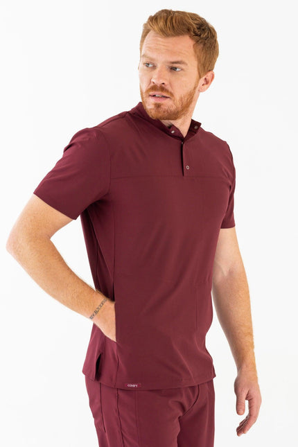 Comfy Master – Jericho Bordo Erkek Hakim Yaka Medikal Üniforma Tek Üst - UNIFORM MARKET , Comfy Master , uniformmarkt.com