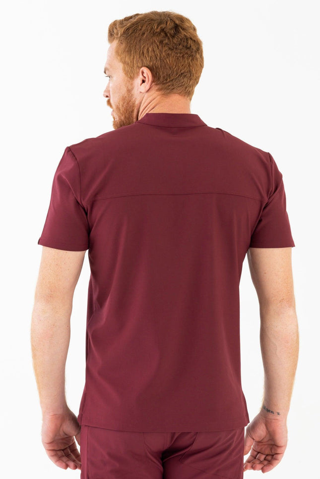 Comfy Master – Jericho Bordo Erkek Hakim Yaka Medikal Üniforma Tek Üst - UNIFORM MARKET , Comfy Master , uniformmarkt.com