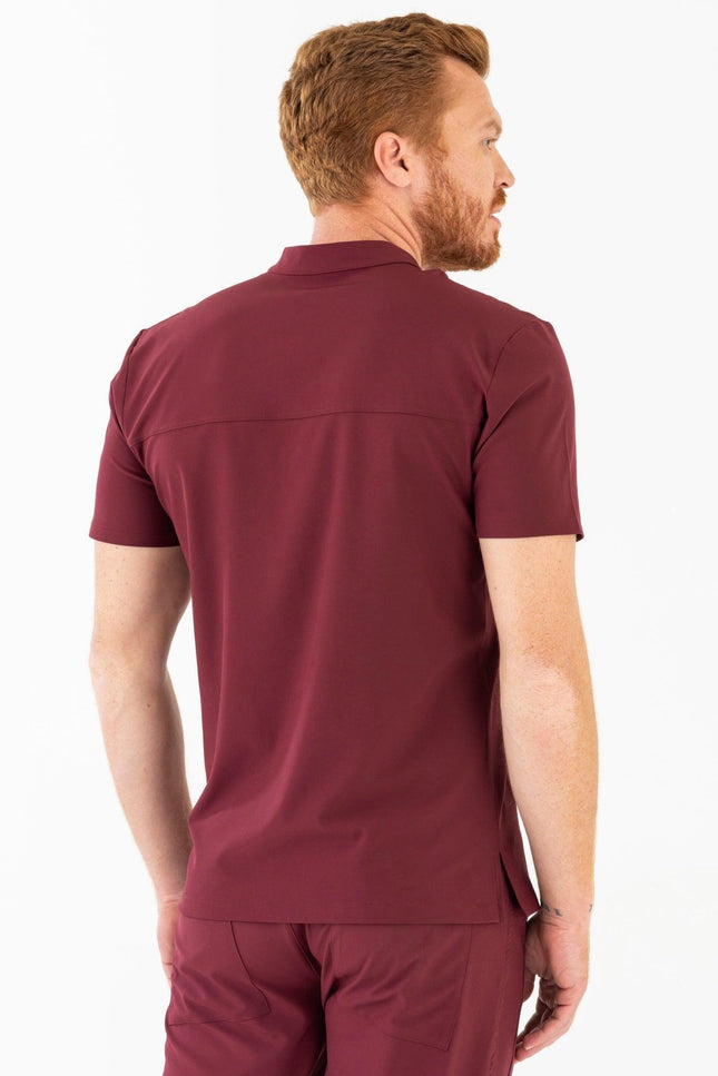 Comfy Master – Jericho Bordo Erkek Hakim Yaka Medikal Üniforma Tek Üst - UNIFORM MARKET , Comfy Master , uniformmarkt.com