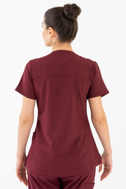 Comfy Master – Lui Bordo Kadın Damla Yaka Medikal Üniforma Tek Üst - UNIFORM MARKET , Comfy Master , uniformmarkt.com