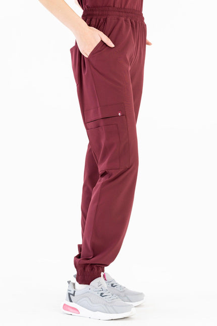 Comfy Master – Sierra Bordo Kadın Kargo Jogger Medikal Üniforma Tek Alt - UNIFORM MARKET , Comfy Master , uniformmarkt.com