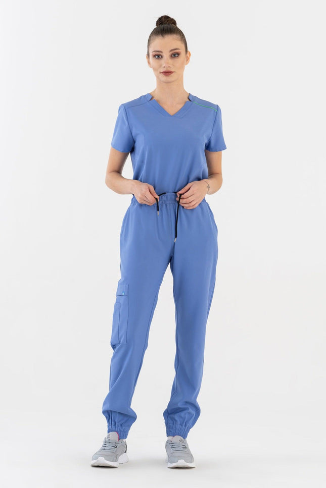 Comfy Master – Sierra Açık Mavi Kadın Kargo Jogger Medikal Üniforma Tek Alt - UNIFORM MARKET , Comfy Master , uniformmarkt.com