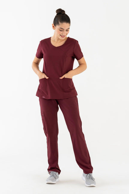 Comfy Master - Harmony Bordo Kadın Kargo Medikal Üniforma Tek Alt - UNIFORM MARKET , Comfy Master , uniformmarkt.com