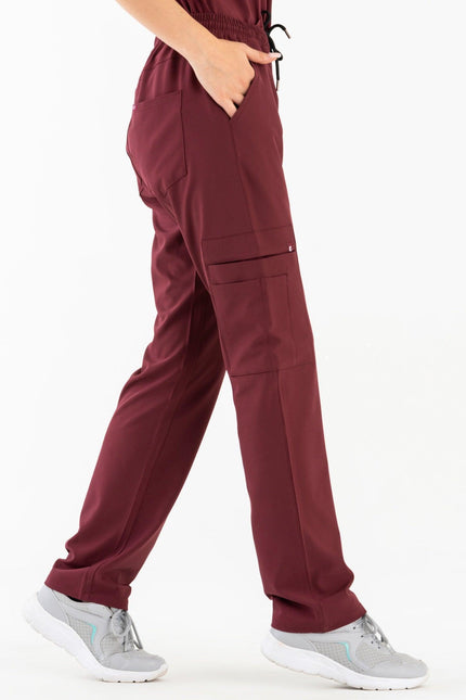 Comfy Master - Harmony Bordo Kadın Kargo Medikal Üniforma Tek Alt - UNIFORM MARKET , Comfy Master , uniformmarkt.com