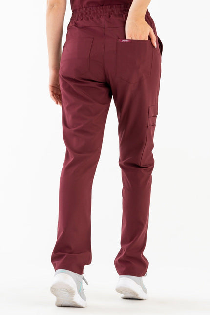 Comfy Master - Harmony Bordo Kadın Kargo Medikal Üniforma Tek Alt - UNIFORM MARKET , Comfy Master , uniformmarkt.com